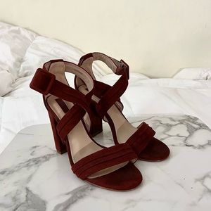 Burgundy Suede Heels